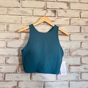 Athleta conscious crop top size large blue/green NEW